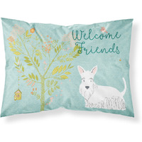 "Caroline's Treasures Welcome Friends White Scottish Terrier Pillowcase, Standard"