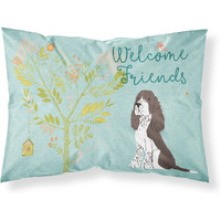 "Caroline's Treasures Welcome Friends Brown Springer Spaniel Pillowcase, Standard"
