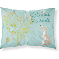 "Caroline's Treasures Welcome Friends Whippet Pillowcase, Standard,"