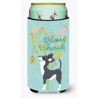 "Caroline's Treasures Welcome Friends Black White Chihuahua Decorative Can Hugger, Tall Boy, Multicolor"