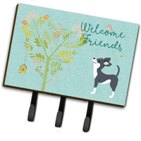 "Caroline's Treasures Welcome Friends Black White Chihuahua Wall Hook, Triple"