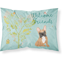 "Caroline's Treasures Welcome Friends Fawn French Bulldog Pillowcase, Standard"