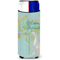 "Caroline's Treasures Welcome Friends Italian Greyhound Decorative Can Hugger, Multicolor"