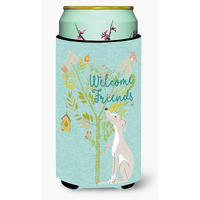 "Caroline's Treasures Welcome Friends Italian Greyhound Decorative Can Hugger, Tall Boy, Multicolor"