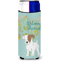 "Caroline's Treasures Welcome Friends Jack Russell Terrier Puppy Decorative Can Hugger, Multicolor"