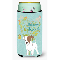 "Caroline's Treasures Welcome Friends Jack Russell Terrier Puppy Decorative Can Hugger, Tall Boy, Multicolor"