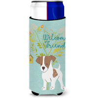 "Caroline's Treasures Welcome Friends Jack Russell Terrier Puppy Decorative Can Hugger, Multicolor"