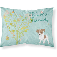 "Caroline's Treasures Welcome Friends Terrier Jack Russell Puppy Pillowcase, Standard"