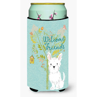 "Caroline's Treasures Welcome Friends Westie Decorative Can Hugger, Tall Boy, Multicolor"