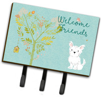 "Caroline's Treasures Welcome Friends Westie Wall Hook, Triple"