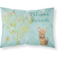 "Caroline's Treasures Welcome Friends Yorkie Pillowcase, Standard"