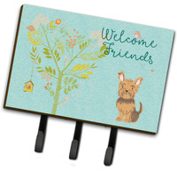 "Caroline's Treasures Welcome Friends Yorkie Wall Hook, Triple"