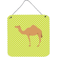"Caroline's Treasures Green Arabian Camel Dromedary Metal Print, 6"" H x 6"" W"