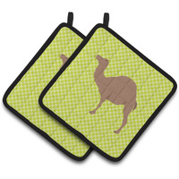 "Caroline's Treasures F1 Hybrid Camel Green Decorated Pot Holder, 7.5"" x 7.5"""