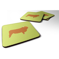 "Caroline's Treasures Highland Cow Green Decorative coasters, 3.5, Multicolor"