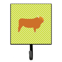 "Caroline's Treasures Highland Cow Green Wall Hook, Small, Multicolor"