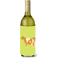 "Caroline's Treasures Guernsey Cow Green Decorative Bottle Hugger, 750 ml, Multicolor"