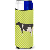 "Caroline's Treasures Holstein Cow Green Decorative Can Hugger, Slim, Multicolor"
