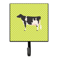 "Caroline's Treasures Holstein Cow Green Wall Hook, Small, Multicolor"