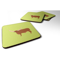 "Caroline's Treasures Ankole-Watusu Cow Green Decorative coasters, 3.5, Multicolor"