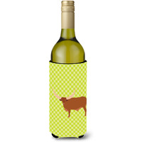 "Caroline's Treasures Ankole-Watusu Cow Green Decorative Bottle Hugger, 750 ml, Multicolor"