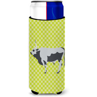 "Caroline's Treasures Hungarian Grey Steppe Cow Green Decorative Can Hugger, Slim, Multicolor"