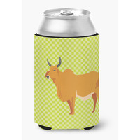 "Caroline's Treasures Zebu Indicine Cow Green Decorative Can Hugger, Multicolor"