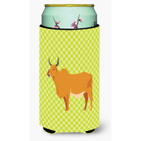 "Caroline's Treasures Zebu Indicine Cow Green Decorative Can Hugger, Tall Boy, Multicolor"
