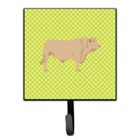 "Caroline's Treasures Charolais Cow Green Wall Hook, Small, Multicolor"