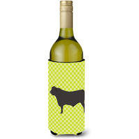 "Caroline's Treasures Black Angus Cow Green Decorative Bottle Hugger, 750 ml, Multicolor"