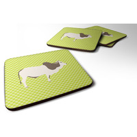 "Caroline's Treasures Malvi Cow Green Decorative coasters, 3.5, Multicolor"