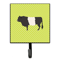 "Caroline's Treasures Belted Galloway Cow Green Wall Hook, Small, Multicolor"