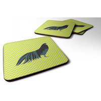 "Caroline's Treasures Sumatra Chicken Green Decorative coasters, 3.5, Multicolor"