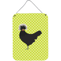 "Caroline's Treasures Polish Poland Chicken Green Metal Print, 16hx12w, Multicolor"