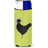 "Caroline's Treasures Polish Poland Chicken Green Decorative Can Hugger, Slim, Multicolor"