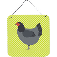 "Caroline's Treasures Green Jersey Giant Chicken Metal Print, 6hx6w"