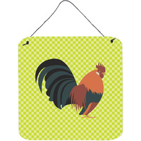 "Caroline's Treasures Green Dutch Bantam Chicken Metal Print, 6hx6w"