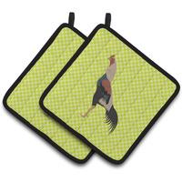 "Caroline's Treasures Kulang Chicken Green Decorated Pot Holder, 7.5"" x 7.5"""