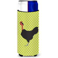 "Caroline's Treasures Naked Neck Chicken Green Decorative Can Hugger, Slim, Multicolor"