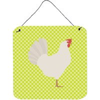 "Caroline's Treasures Green Leghorn Chicken Metal Print, 6hx6w"