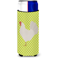 "Caroline's Treasures Leghorn Chicken Green Decorative Can Hugger, Slim, Multicolor"