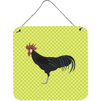 "Caroline's Treasures Green Minorca Ctalalan Chicken Metal Print, 6hx6w"