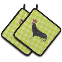 "Caroline's Treasures Minorca Ctalalan Chicken Green Decorated Pot Holder, 7.5"" x 7.5"""