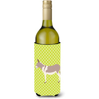 "Caroline's Treasures Australian Teamster Donkey Green Decorative Bottle Hugger, 750 ml, Multicolor"