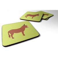 "Caroline's Treasures Irish Donkey Green Decorative coasters, 3.5, Multicolor"