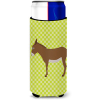 "Caroline's Treasures Cotentin Donkey Green Decorative Can Hugger, Slim, Multicolor"