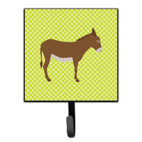 "Caroline's Treasures Cotentin Donkey Green Wall Hook, Small, Multicolor"