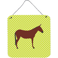 "Caroline's Treasures Green Hinny Horse Donkey Metal Print, 6hx6w"