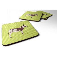 "Caroline's Treasures American Spotted Donkey Green Decorative coasters, 3.5, Multicolor"