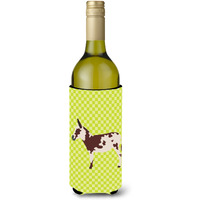 "Caroline's Treasures American Spotted Donkey Green Decorative Bottle Hugger, 750 ml, Multicolor"